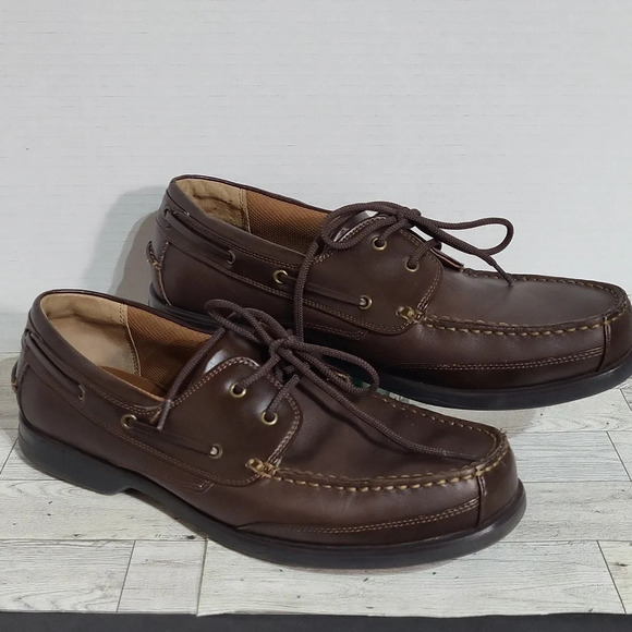 Hunter's Bay Size 11 Brown Casual Leather with Laces - Picture 1 of 8